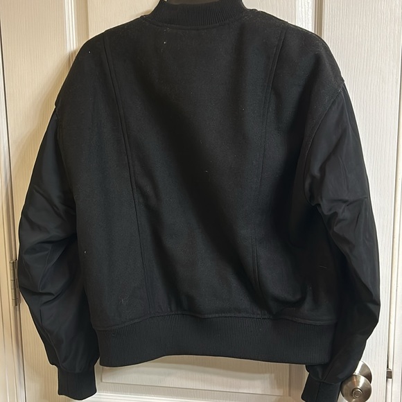 (NWT) PacSun Black Wool Bomber Varsity Jacket - Picture 5 of 5